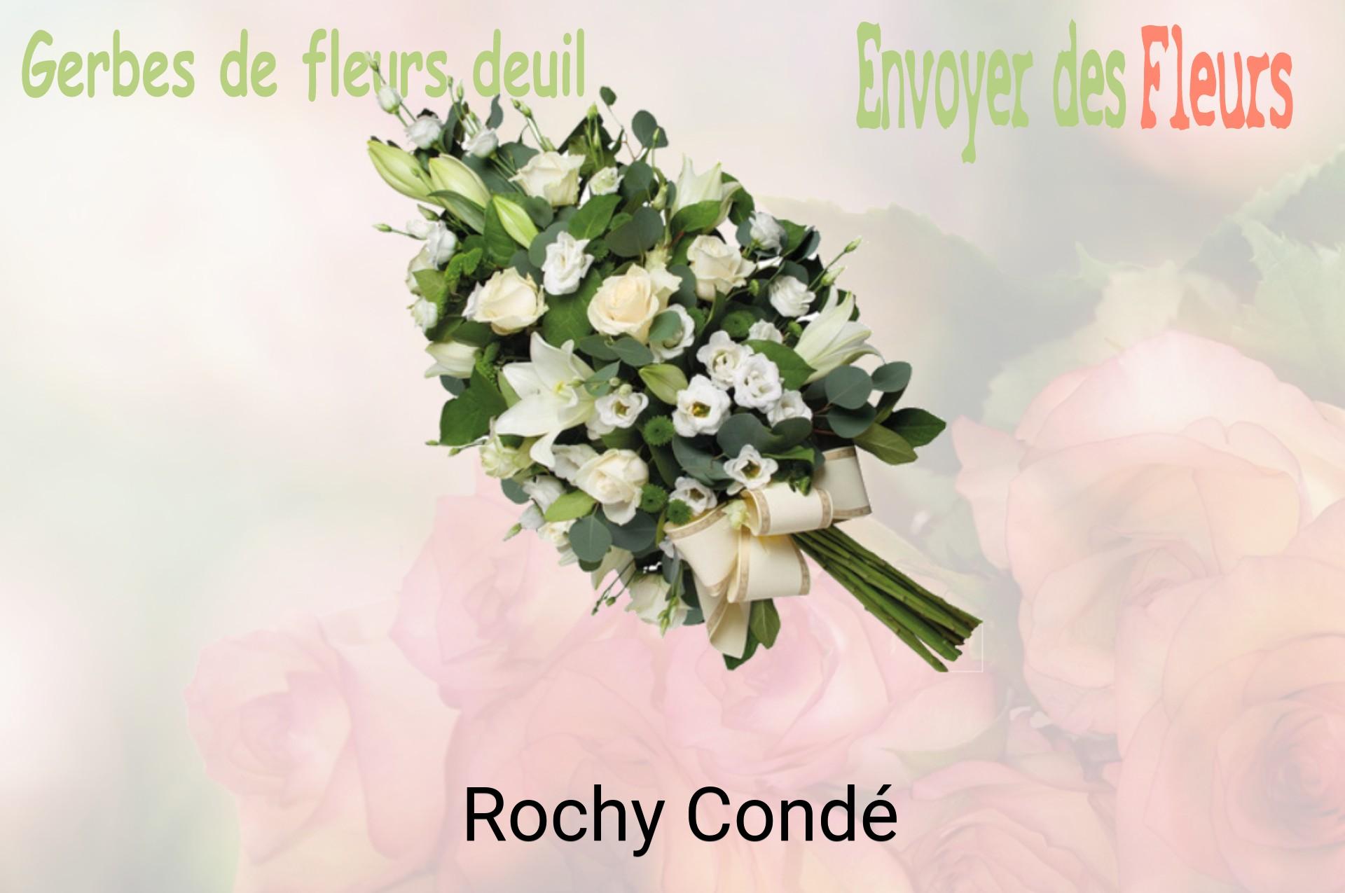 Gerbe de fleurs de deuil livrée à Rochy-Condé